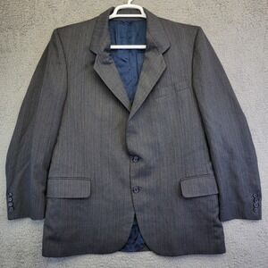 Montclair Harvey's Blazer Men's 44‎ Gray Pinstripe Sports Coat Business Jacket